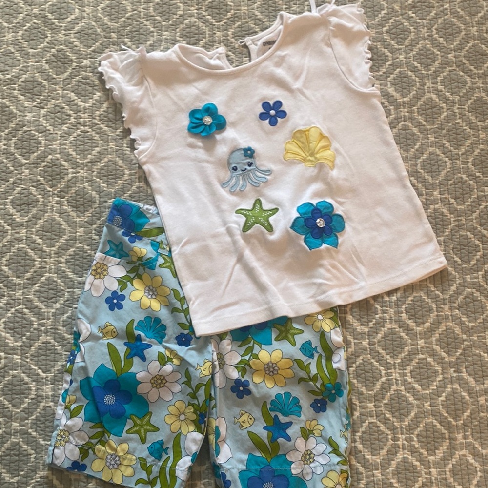 Vintage Gymboree Sea Splash Short Set
